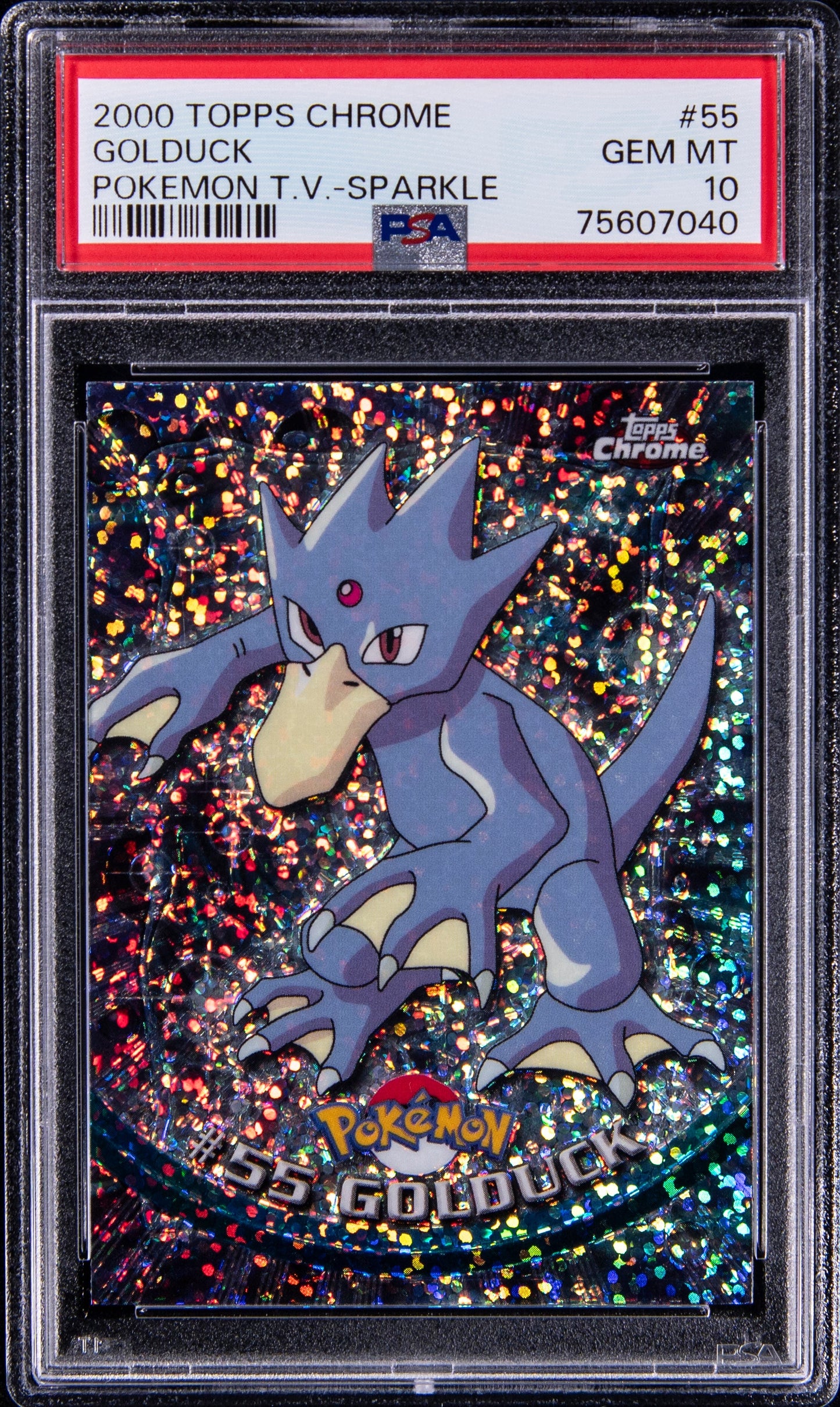 2000 TOPPS CHROME POKEMON SERIES 1 SPARKLE #55 GOLDUCK PSA 10 GEM MINT