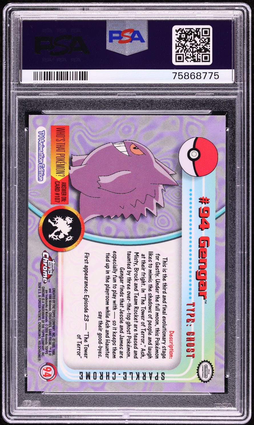 pokemon cards blastoise 2000 TOPPS CHROME POKEMON SERIES 2 SPARKLE GENGAR #94 PSA 10 GEM MINT –  lowpopping