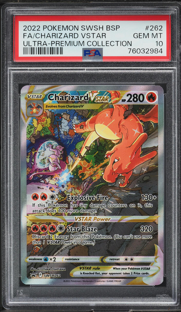 2022 POKEMON SWSH BLACK STAR PROMO ULTRA PREMIUM COLLECTION CHARIZARD VSTAR #262 PSA 10