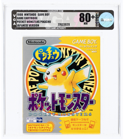 1998 POKEMON YELLOW JAPANESE NINTENDO GAME BOY GB VGA 80+ UNOPENED