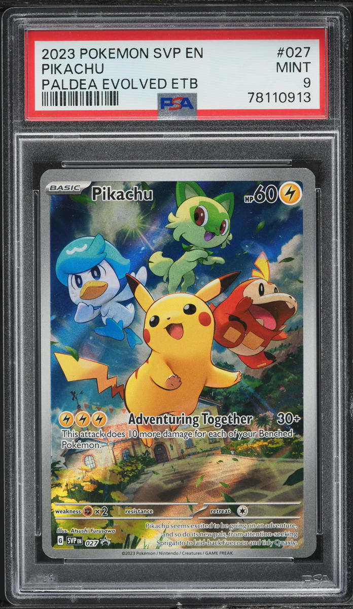2023 POKEMON SV BLACK STAR PROMO PALDEA EVOLVED ETB PIKACHU #27 PSA 9 MINT