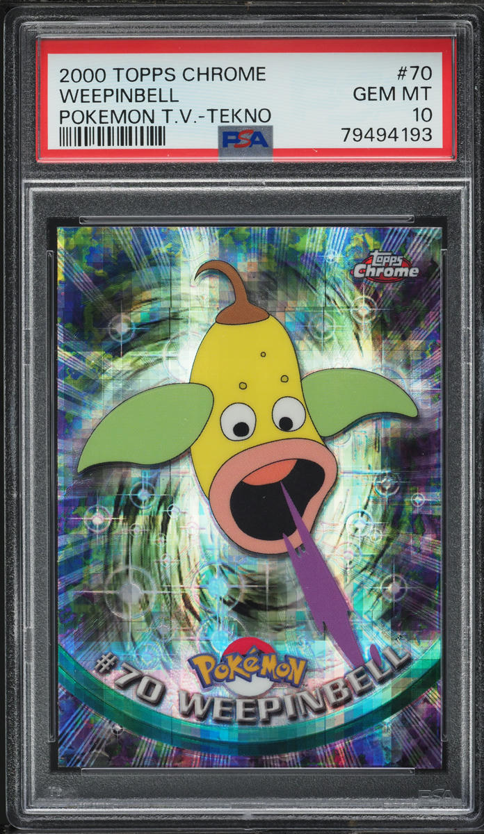 2000 TOPPS CHROME POKEMON SERIES 1 TEKNO WEEPINBELL #70 PSA 10 GEM MINT