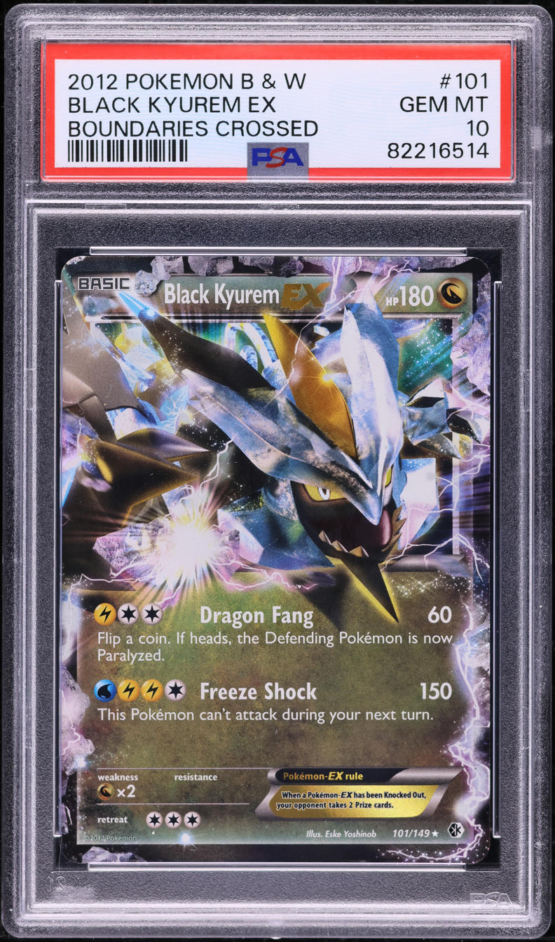 2012 POKEMON BLACK & WHITE BOUNDARIES CROSSED BLACK KYUREM EX #101 PSA 10 GEM MINT