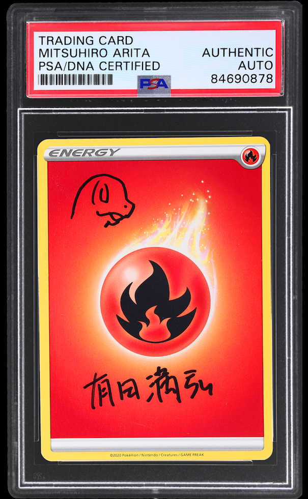 2020 POKEMON FIRE ENERGY CHARMANDER ARITA AUTO PSA AUTH