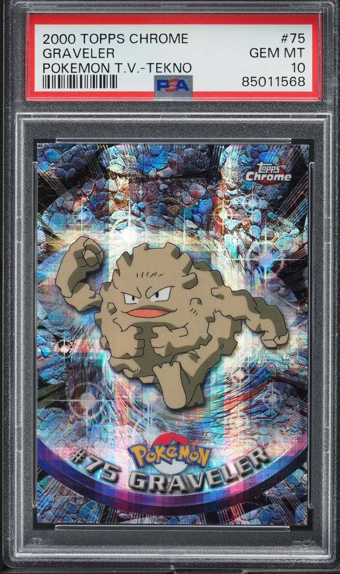 2000 POKEMON TOPPS CHROME SERIES 1 TEKNO GRAVELER #75 PSA 10 GEM MINT