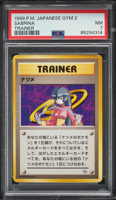 1999 POKEMON JAPANESE GYM 2 HOLO SABRINA PSA 7 NRMT