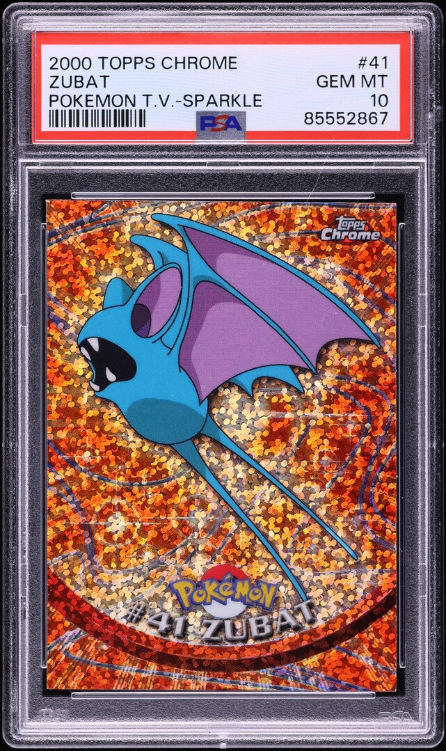 2000 POKEMON TOPPS CHROME SERIES 1 SPARKLE ZUBAT #41 PSA 10 GEM MINT