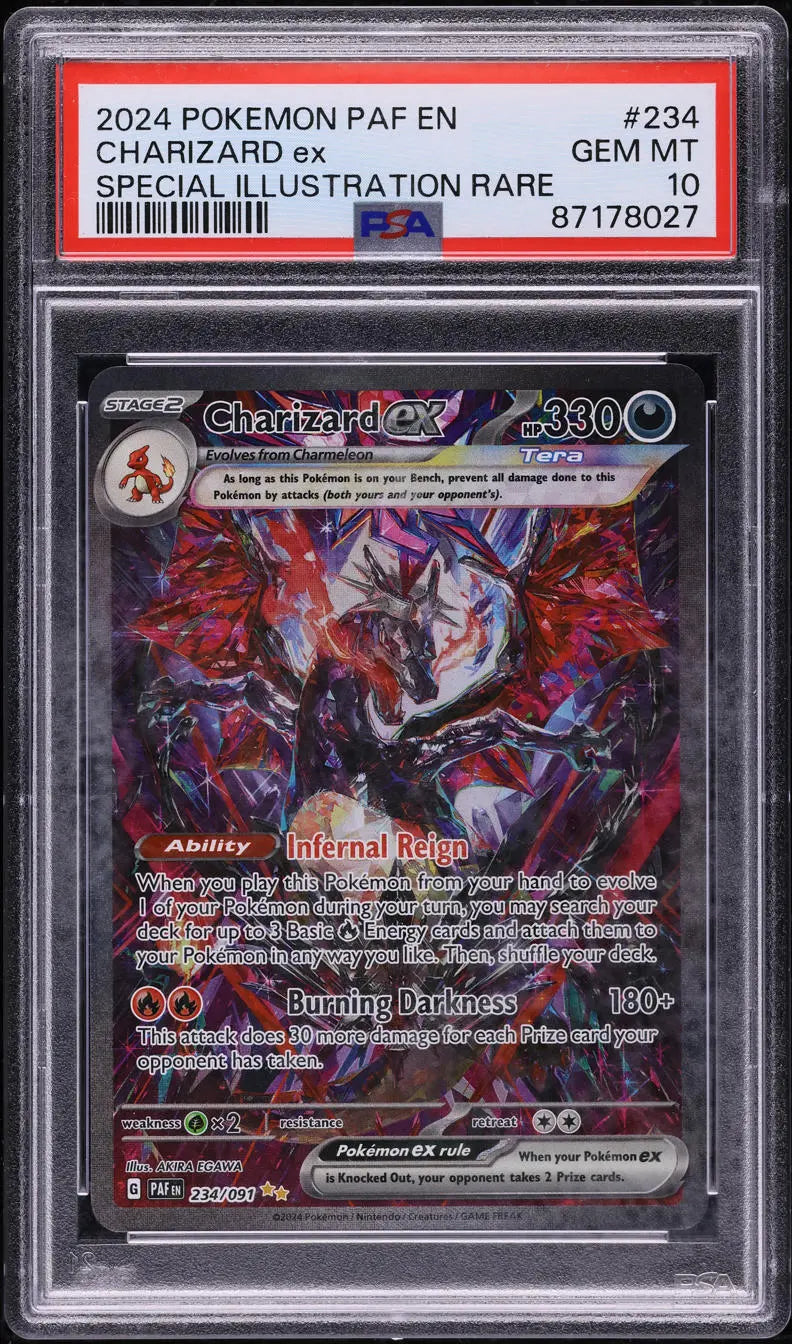 2024 POKEMON SCARLET & VIOLET PALDEAN FATES CHARIZARD EX #234 PSA 10 GEM MINT
