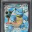 2023 POKEMON SCARLET & VIOLET 151 FULL ART ULTRA RARE HOLO BLASTOISE EX #184 PSA 9