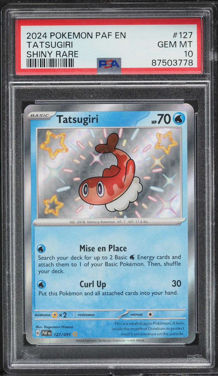 2024 POKEMON SV PALDEAN FATES SHINY RARE TATSUGIRI #127 PSA 10 GEM MINT