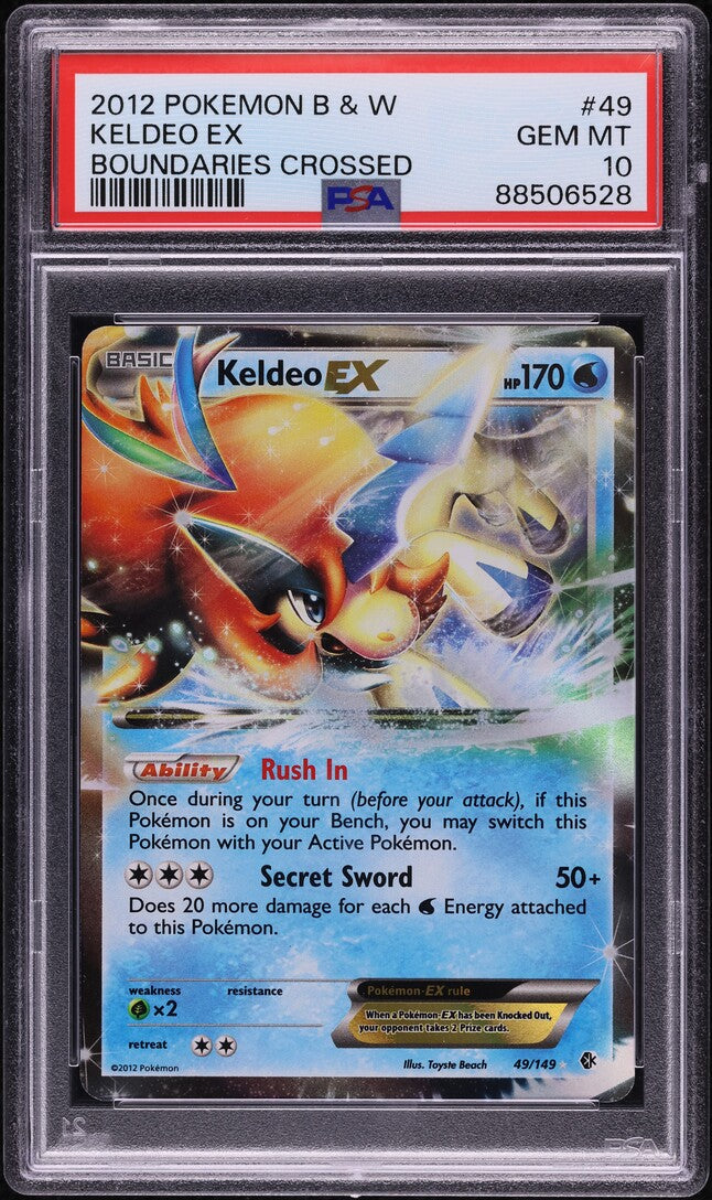 2012 POKEMON BLACK & WHITE BOUNDARIES CROSSED KELDEO EX #49 PSA 10 GEM MINT