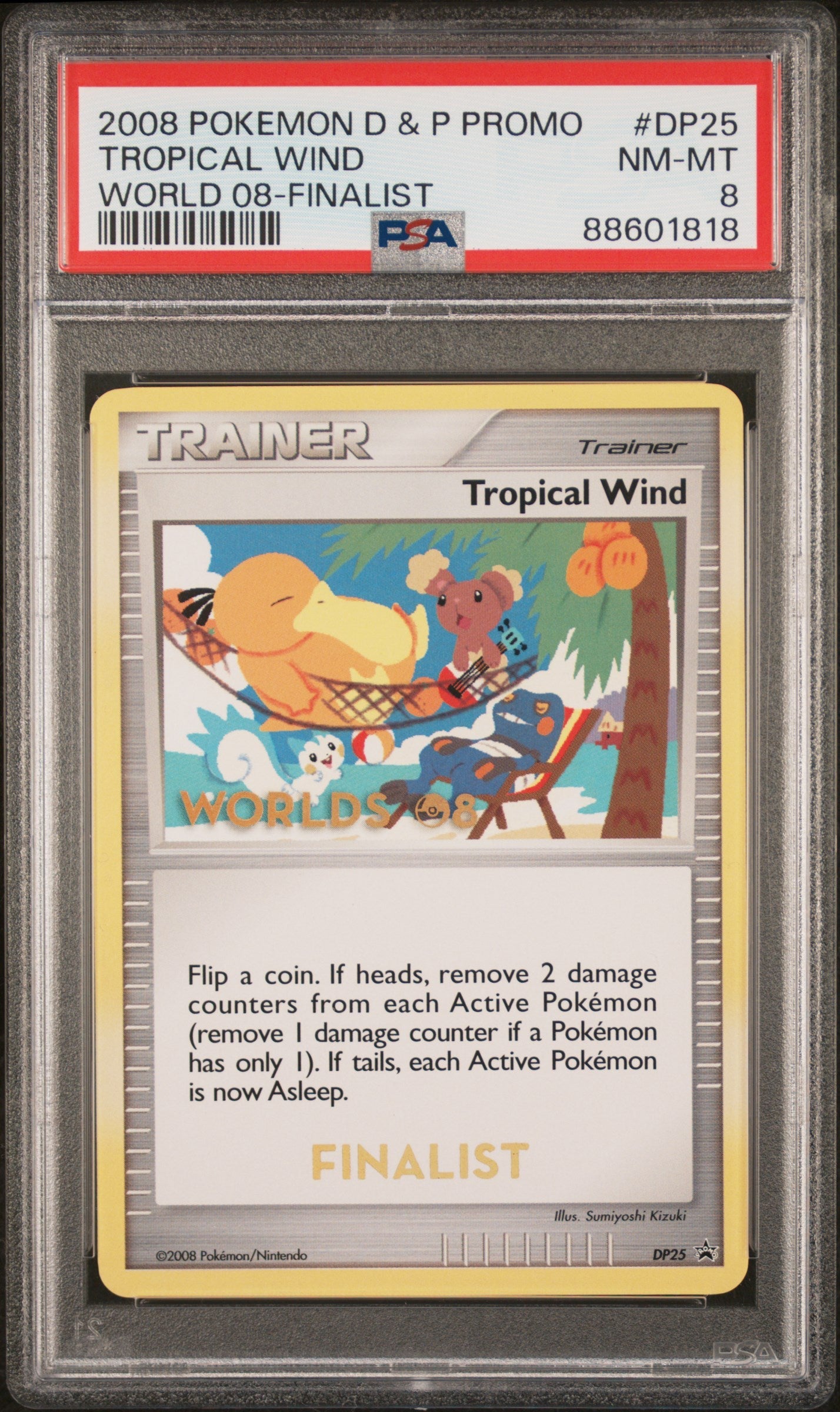 2008 POKEMON WORLD CHAMPIONSHIPS PROMO FINALIST TROPICAL WIND #DP25 PSA 8