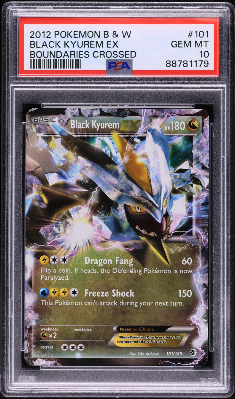 2012 POKEMON BLACK & WHITE BOUNDARIES CROSSED BLACK KYUREM EX #101 PSA 10 GEM MINT