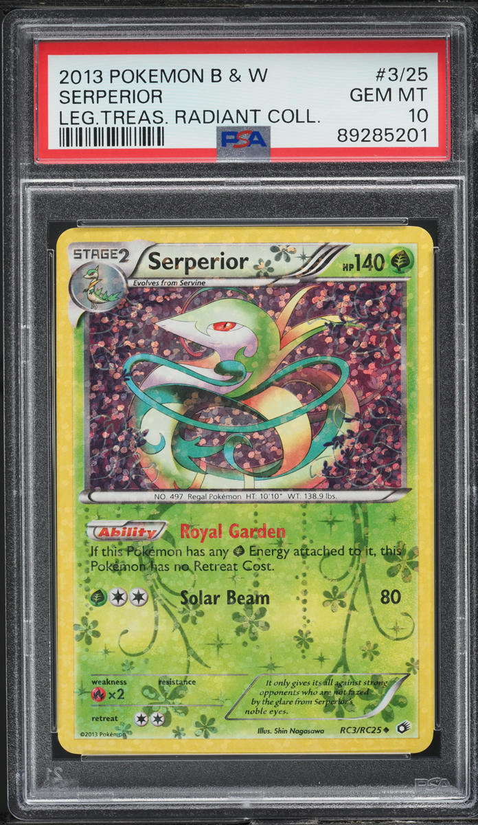 2013 POKEMON BW LEGENDARY TREASURES RADIANT COLLECTION SERPERIOR #3 PSA 10