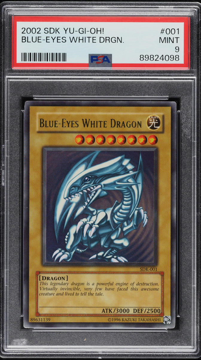 2002 YU-GI-OH! STARTER DECK KAIBA BLUE-EYES WHITE DRAGON #SDK-001 PSA 9 MINT