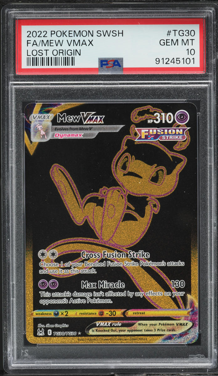 2022 POKEMON SWSH LOST ORIGIN SECRET RARE MEW VMAX #TG30 PSA 10 GEM MINT