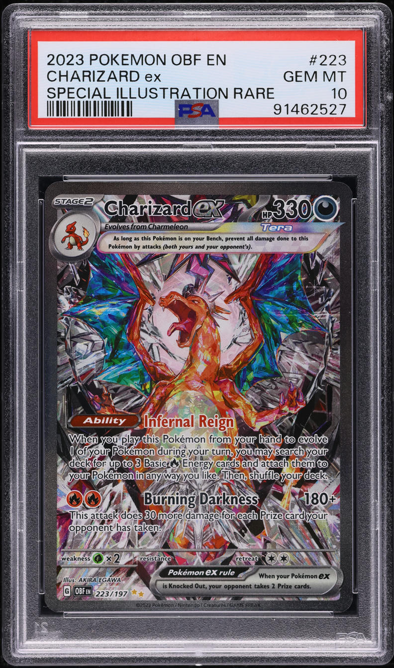 2023 POKEMON SV OBSIDIAN FLAMES SPECIAL ILLUSTRATION CHARIZARD EX #223 ...