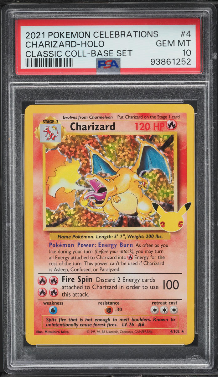 2021 POKEMON SWSH CELEBRATIONS CLASSIC COLLECTION HOLO CHARIZARD #4 PSA 10 GEM MINT