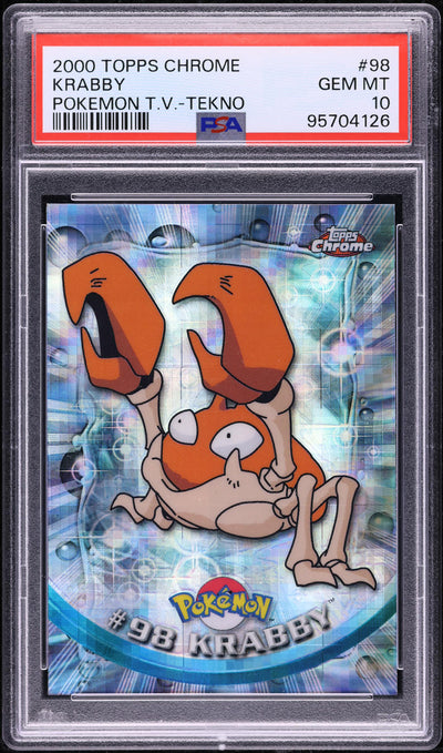 2000 TOPPS CHROME POKEMON SERIES 2 TEKNO KRABBY #98 PSA 10 GEM MINT