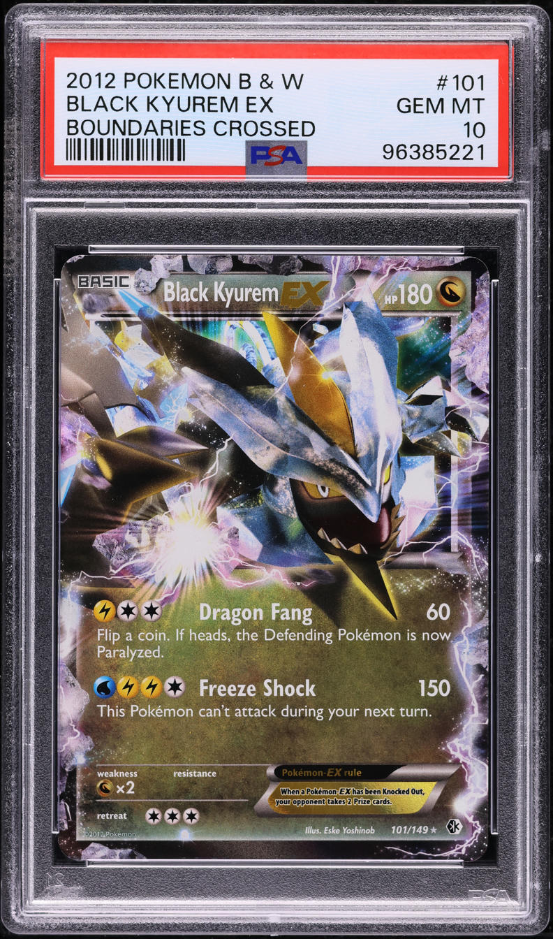 2012 POKEMON BLACK & WHITE BOUNDARIES CROSSED BLACK KYUREM EX #101 PSA 10 GEM MINT
