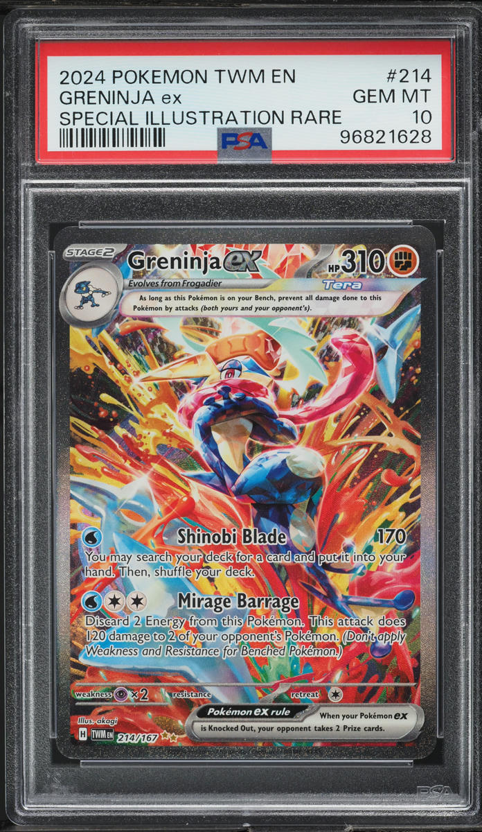 2024 POKEMON SV TWILIGHT MASQUERADE SPECIAL ILLUSTRATION RARE GRENINJA EX PSA 10 GEM MINT