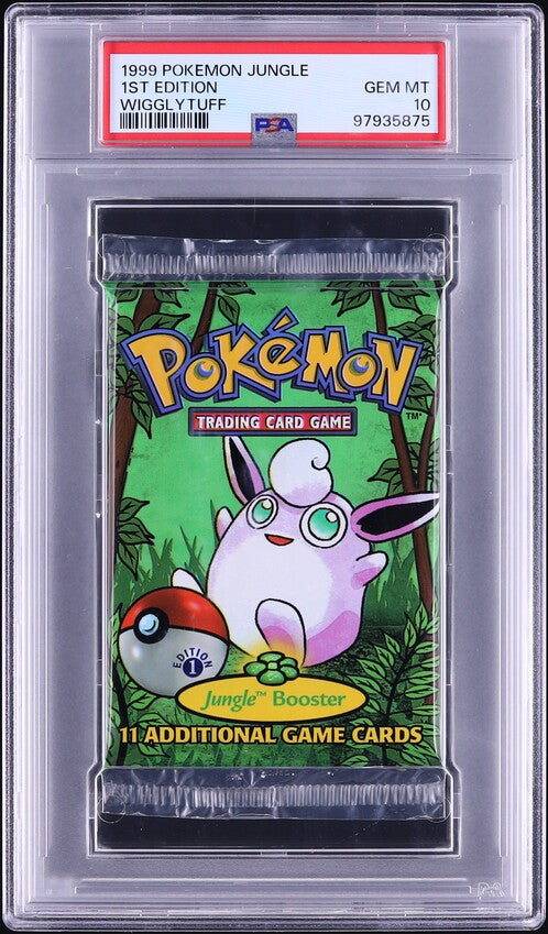 1999 POKEMON JUNGLE 1ST EDITION WIGGLYTUFF BOOSTER PACK PSA 10