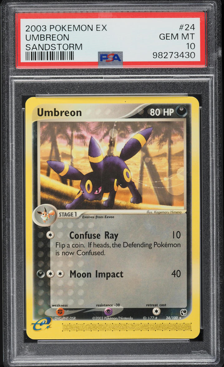 2003 POKEMON EX SANDSTORM UMBREON #24 PSA 10 GEM MINT