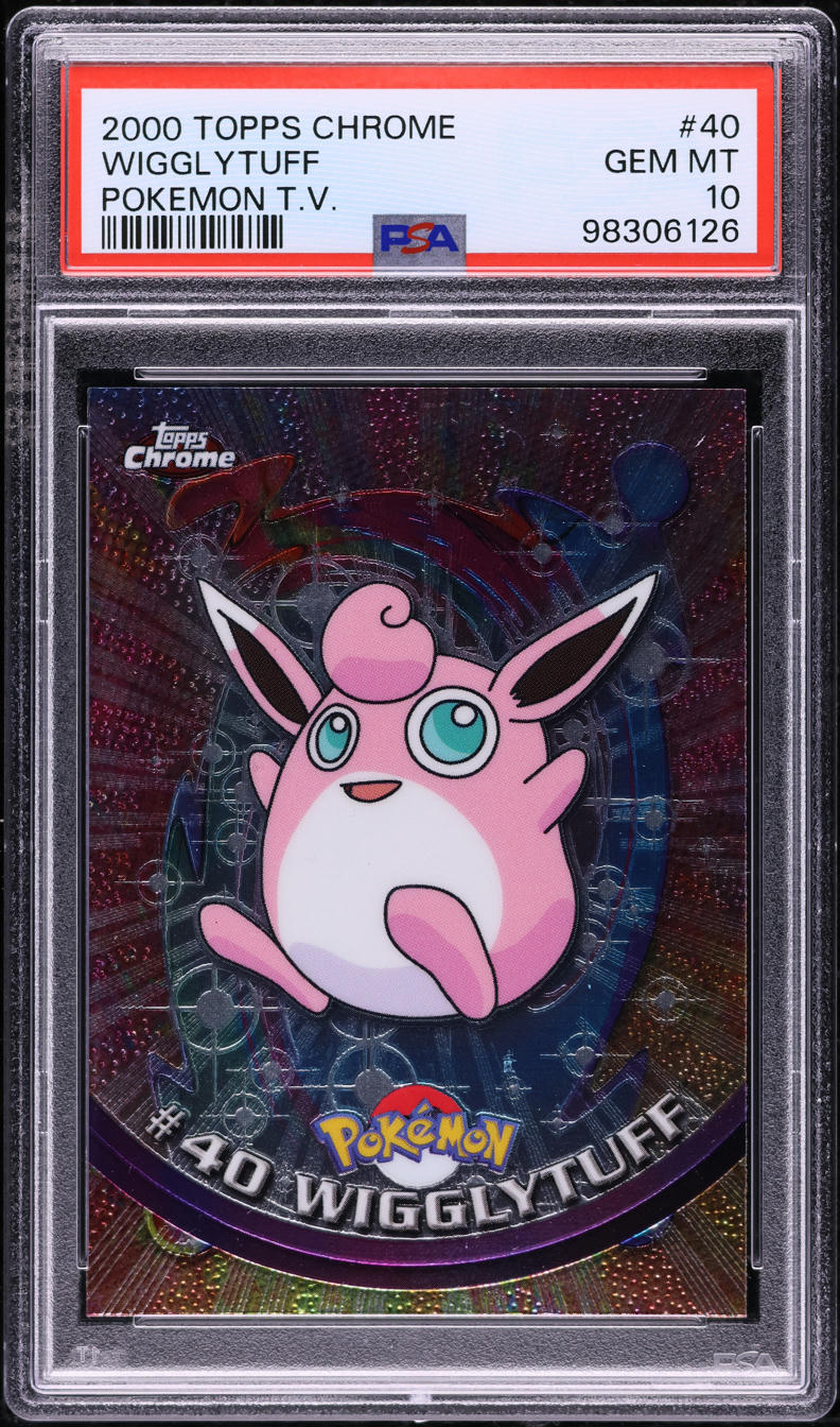 2000 TOPPS CHROME POKEMON SERIES 1 WIGGLYTUFF #40 PSA 10 GEM MINT