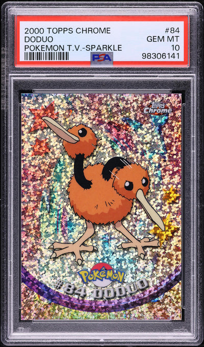 2000 TOPPS CHROME POKEMON SERIES 2 SPARKLE DODUO #84 PSA 10 GEM MINT