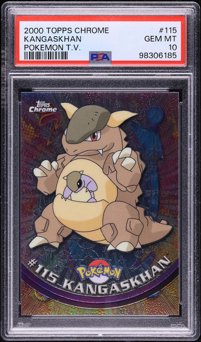 2000 TOPPS CHROME POKEMON TV SERIES 2 KANGASKHAN #115 PSA 10 GEM MINT