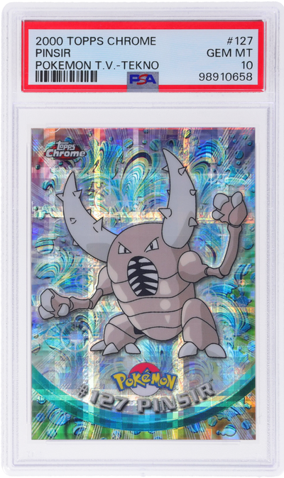 2000 TOPPS CHROME POKEMON SERIES 2 TEKNO PINSIR #127 PSA 10