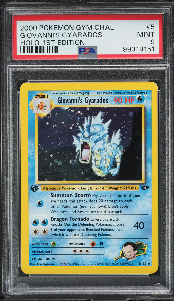 2000 POKEMON GYM CHALLENGE 1ST EDITION HOLO GIOVANNI'S GYARADOS #5 PSA 9 MINT