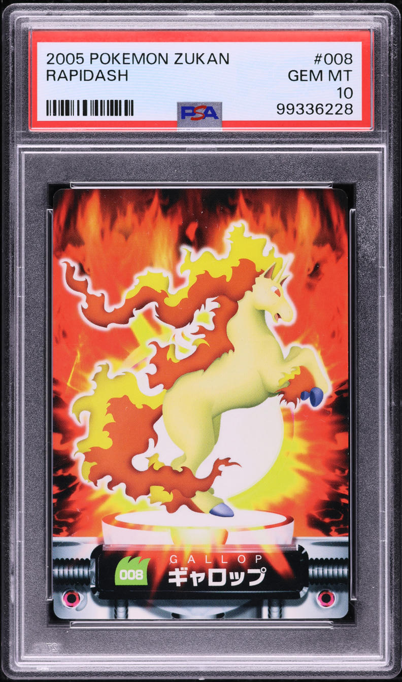 2005 POKEMON JAPANESE ZUKAN ADVANCED GENERATION RAPIDASH #8 PSA 10 GEM MINT