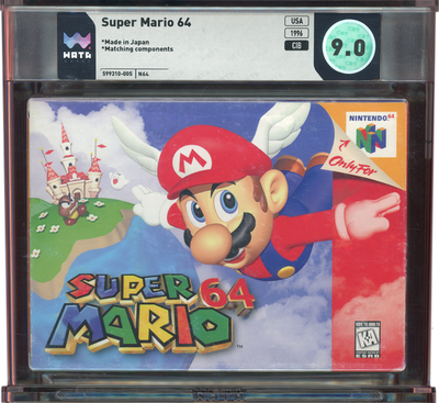 1996 SUPER MARIO 64 NINTENDO 64 N64 WATA 9.0 CIB