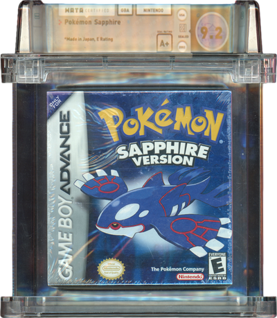 2003 POKEMON SAPPHIRE VERSION NINTENDO GAME BOY ADVANCE GBA WATA 9.2 A+ SEALED