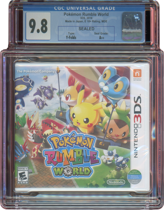 2016 POKEMON RUMBLE WORLD NINTENDO 3DS CGC 9.8 A++ SEALED