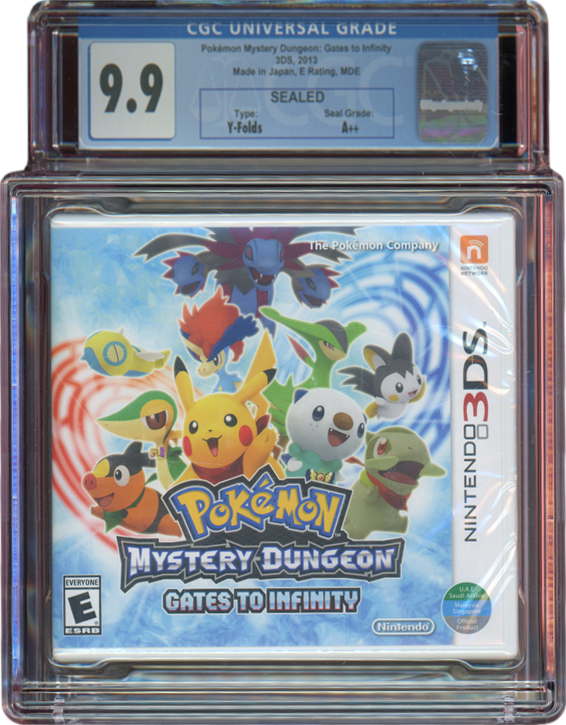 2013 POKEMON MYSTERY DUNGEON: GATES TO INFINITY NINTENDO 3DS CGC 9.9 A++ SEALED