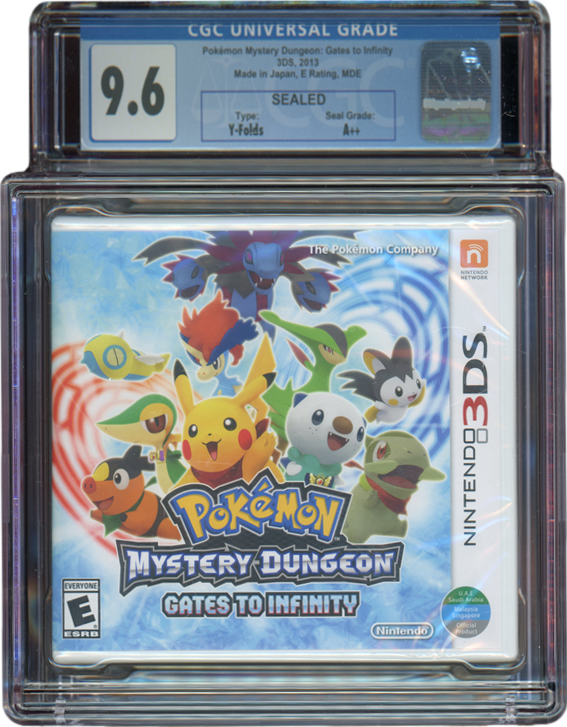 2013 POKEMON MYSTERY DUNGEON: GATES TO INFINITY NINTENDO 3DS CGC 9.6 A++ SEALED